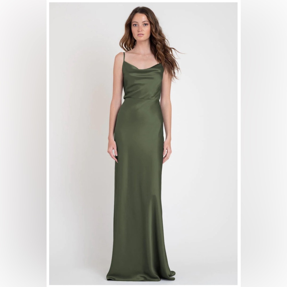 Jenny Yoo Bridesmaid Dress Sylvie- Olive (Green) - Size 4